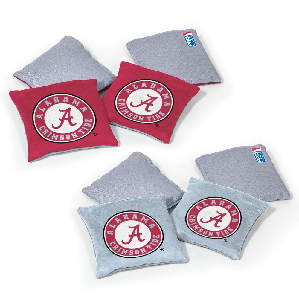 2 Alabama Crimson Cornhole Decals LARGE 12x12" Baggo Bean Bag Toss Stickers 