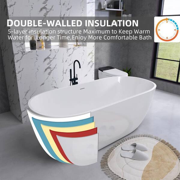 [2 Pack] Overflow Bath Drain Cover with Top Plug - Take a Deeper, More  Luxurious Bath with a Tub Overflow Cover - Suction Cup Sealed Overflow  Drain