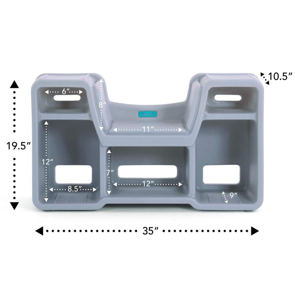 Simplay3 Cozy Gray Cubby Reading Nook for Kids
