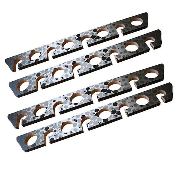 Gray/White Laminate 8-Rod Ceiling/Wall Rack (2-Pack)