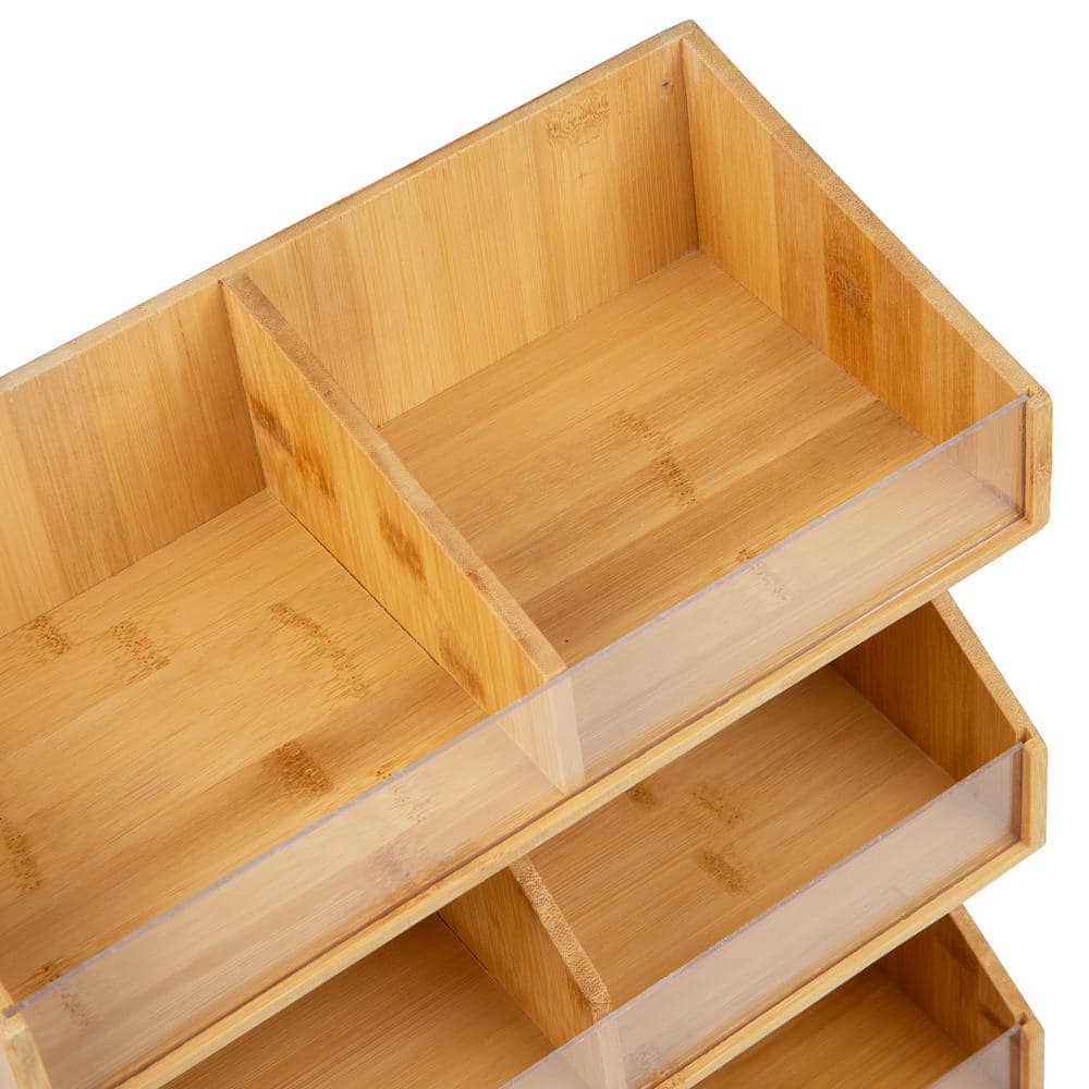 Mind Reader Mind Reader Coffee Pod Condiment Station, Countertop Organizer, Kitchen, Rayon from Bamboo, 13"L x 6.25"W x 15.25"H, Brown