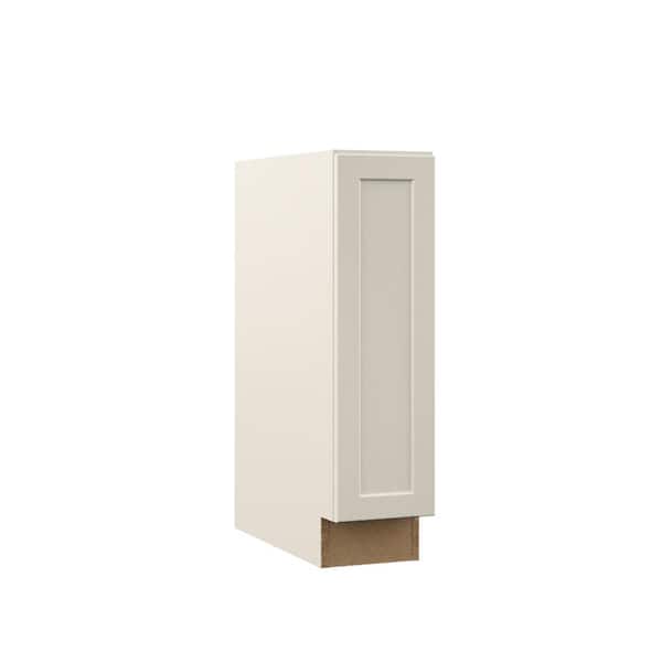 Hampton Bay Designer Series Melvern 9 in. W x 24 in. D x 34.5 in. H Assembled Shaker Full Height Base Kitchen Cabinet in Cloud