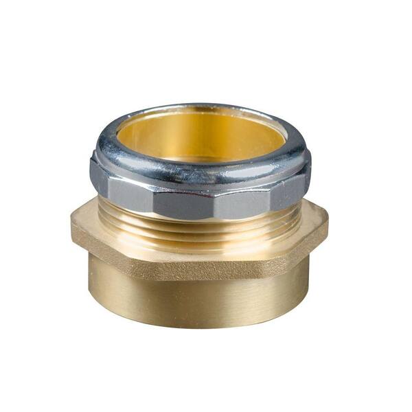 Everbilt 1 2 In Brass Threaded Sink Drain Pipe Connector C5371 The Home Depot - Bathroom Sink Drain Pipe Brass