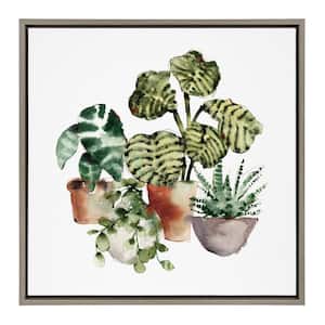 Sylvie "Houseplants" by Sara Berrenson Framed Canvas Wall Art 30 in. x 30 in.