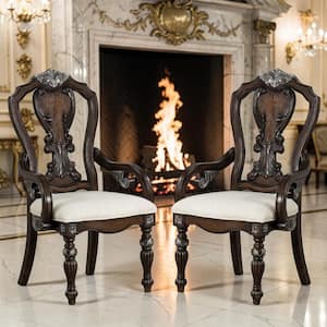 Acme Furniture Chateau De Ville/Espresso Fabric Arm Chair (Set of