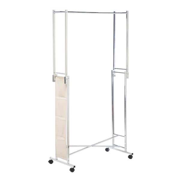 Honey-Can-Do 35.25 in. x 68 in. Steel Double Folding Square Tube Garment Rack