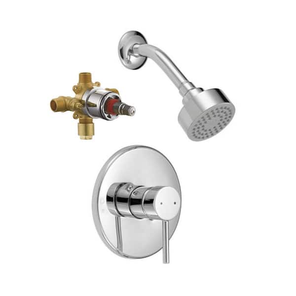 Design House Eastport 1-Handle 1-Spray Tub and Shower Trim Kit in Polished Chrome (Valve Included)