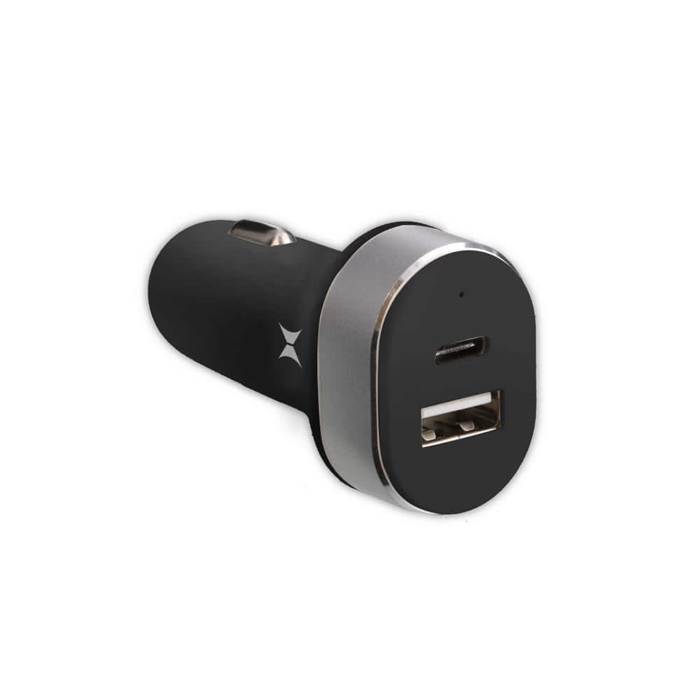 Auto Drive Quick Charge 3.0 USB Black Car Charger, 18W USB-A and 18W Type C  Charging Ports