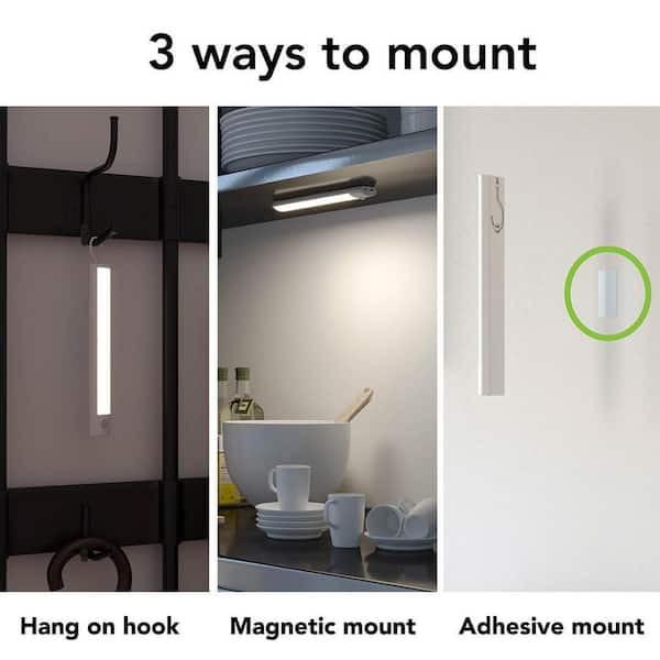 Magnetic LED Light Bar for Pegboard - Rechargeable Portable LED Garage Shop  Light