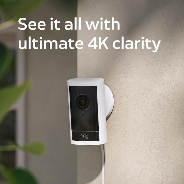 Outdoor Cam 4K Pro, Plug-In - Retinal 4K Security Camera, Retinal, up to 10x Enhanced Zoom, Night Vision, White