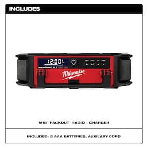 M18 18V Lithium-Ion Cordless PACKOUT Radio/Speaker with Built-In Charger W/M18 FUEL 6 Gal. Cordless Wet/Dry Shop Vac