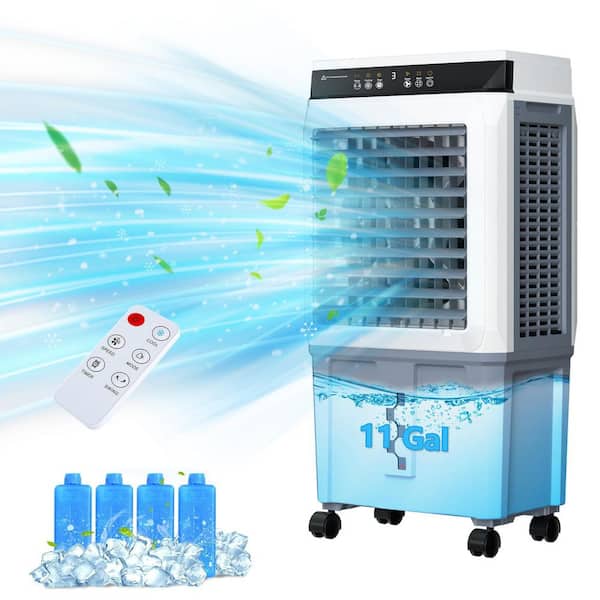 3450 CFM Indoor/Outdoor Portable Evaporative Cooler for 1000 sq. ft., 3-Speed Air Cooler with 11 Gallon Tank and Remote