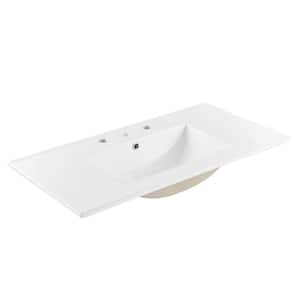 Cayman 36 in. Bathroom Sink in White