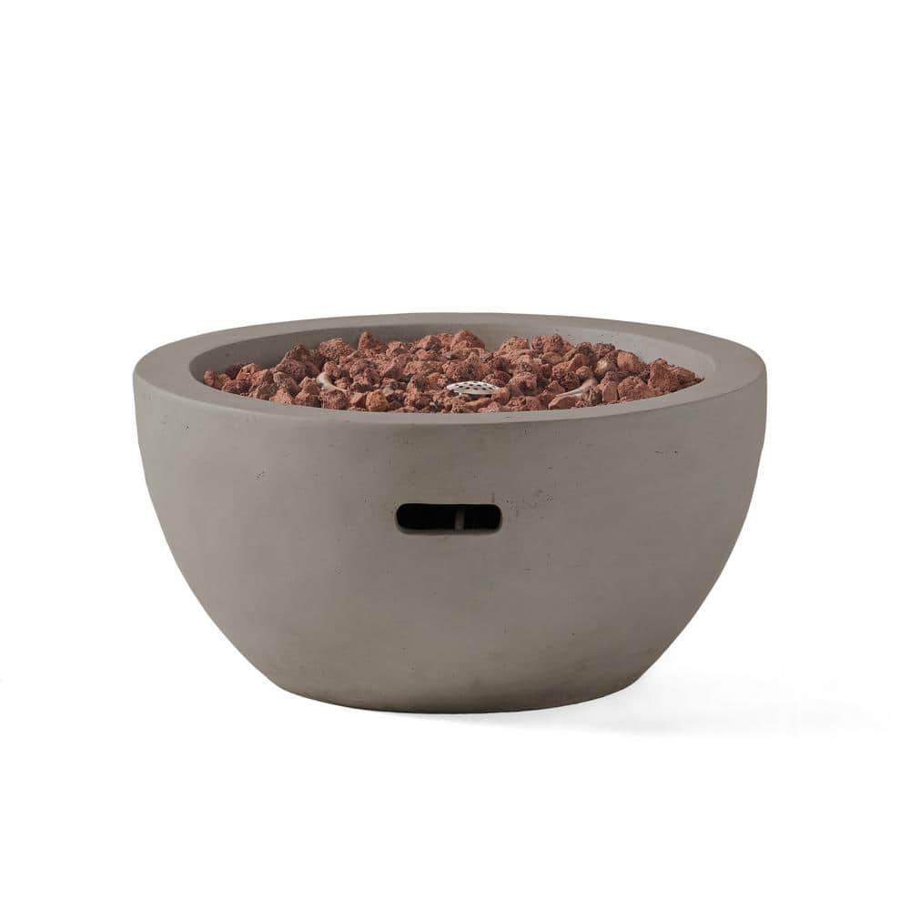 Noble House Tulip Light Gray Stone Fire Pit Bowl (No Tank Holder) 65739 -  The Home Depot