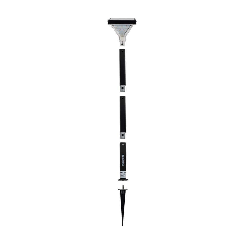 Luxor Black Aluminum Solar LED Pathway Lights - 2 Pack