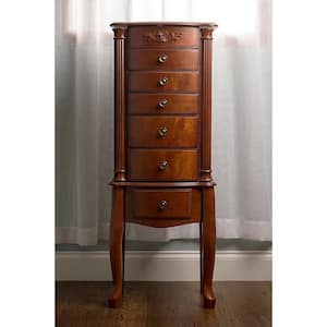 Hives and Honey Morgan Walnut Jewelry Armoire 9.5 in. x 40.75 in. x 33.35 in.