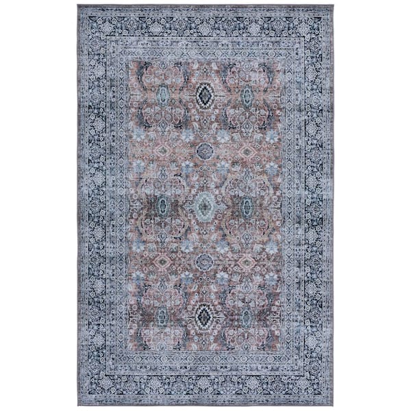 Tucson 3 ft. x 5 ft. Copper/Olive Distressed Oriental Washable Area Rug