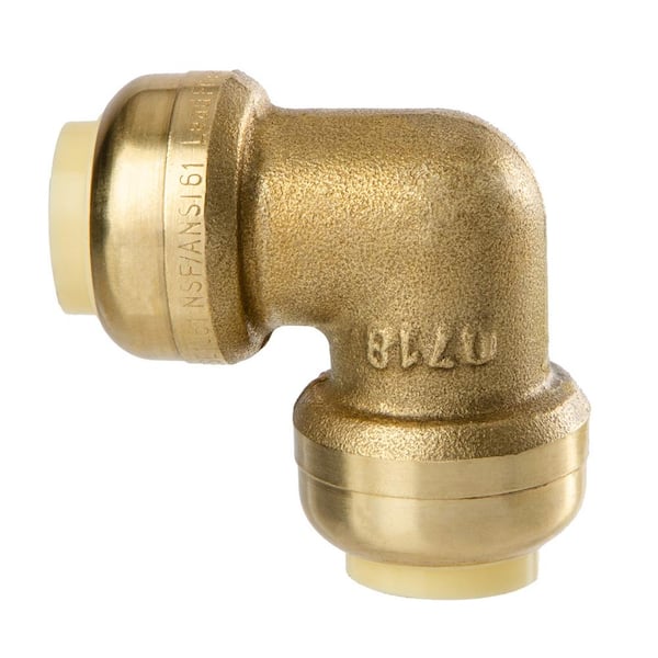 LittleWell 1/2 in. Brass 90-Degree Push-Fit Elbow Fitting