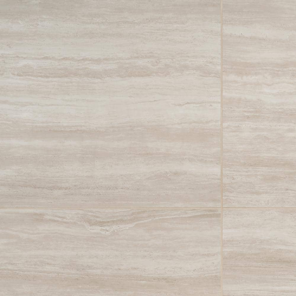 Atlanta Beige 4 in. x 0.31 in. Matte Travertine Look Porcelain Floor and Wall Tile Sample -  Ivy Hill Tile, EXT3RD108511