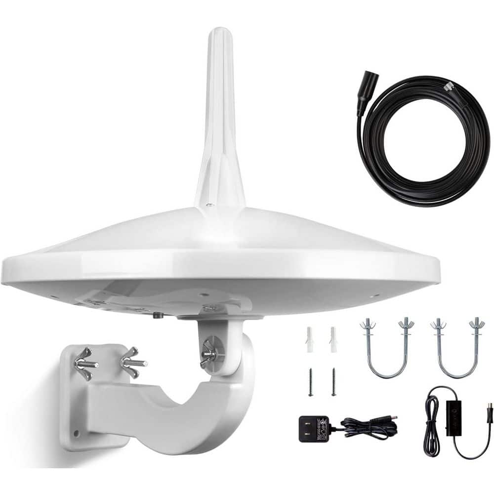 Upgraded Dual Omni-Directional Outdoor HDTV Antenna with Smartpass Amplifier and 4G LTE Filter for Outdoor/RV/Attic Use price history on PriceWatchPro