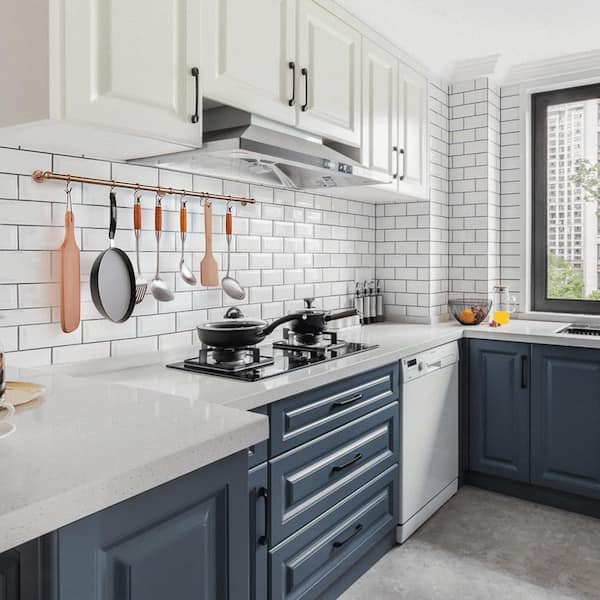 Antique Copper Wall Mounted Hanging Pot and Pan Rack with Adjustable S Hooks Stainless Steel Pot Rack 39.4 in.