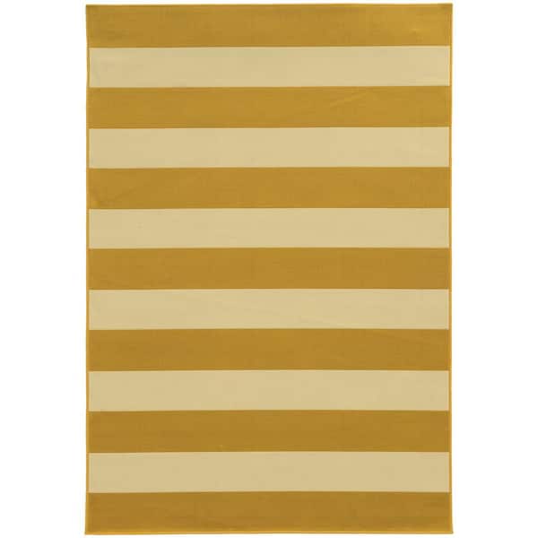 Home Decorators Collection Nantucket Goldenrod  Doormat 3 ft. x 5 ft. Indoor/Outdoor Patio Area Rug
