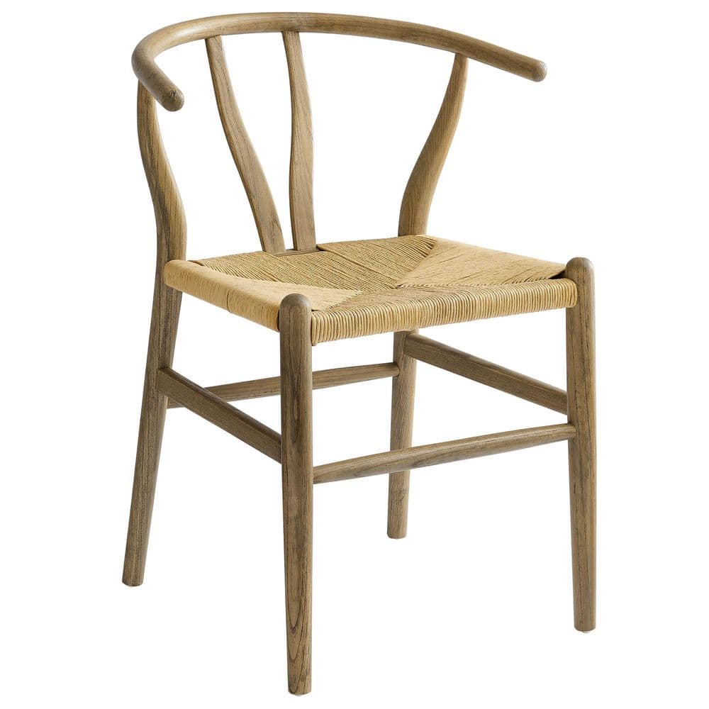 Amish Wood Rope Dining Room Chair in Weathered Gray Teak-32 Inch Tall Solid Elm Wood Accent Side Chair price history on PriceWatchPro