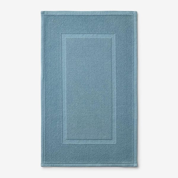 The Company Store Legends Luxury Sterling Shore Blue 40 in. x 24 in. Cotton Bath Mat