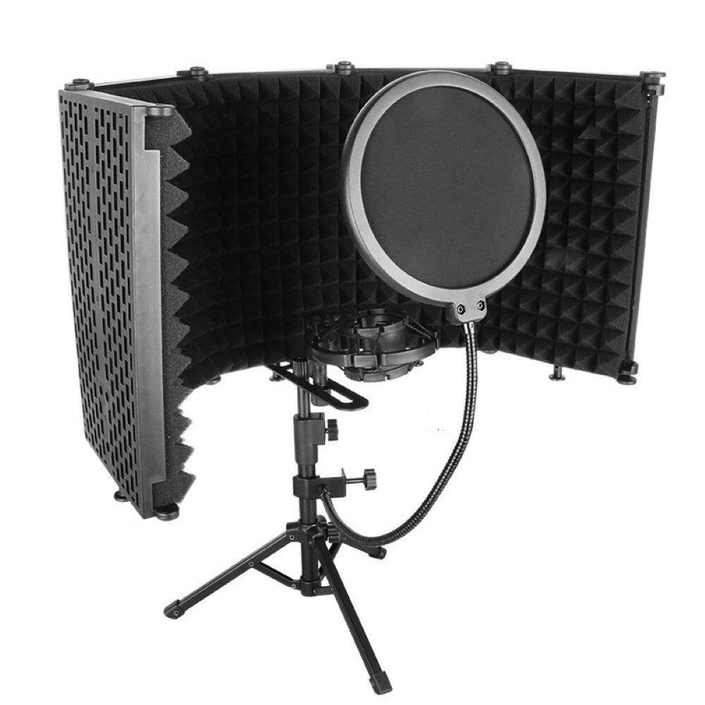 Foldable Microphone Isolation Shield with Desktop Stand, Sound Absorbing Foam for Recording and Streaming price history on PriceWatchPro