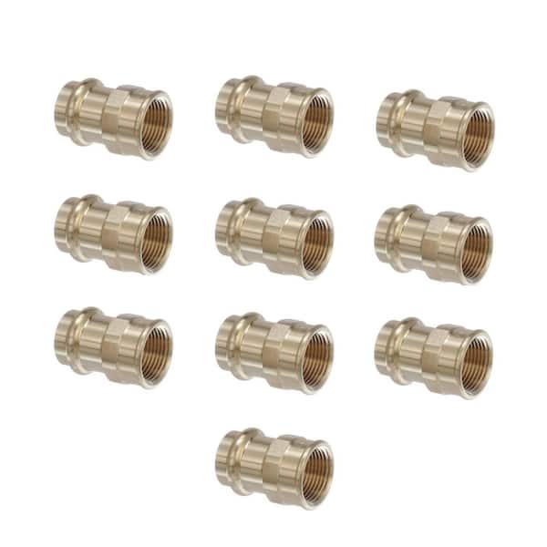 Viega ProPress 1/2 in. Press x 1/2 in. FPT Zero-Lead Bronze Adapter (10-Pack)