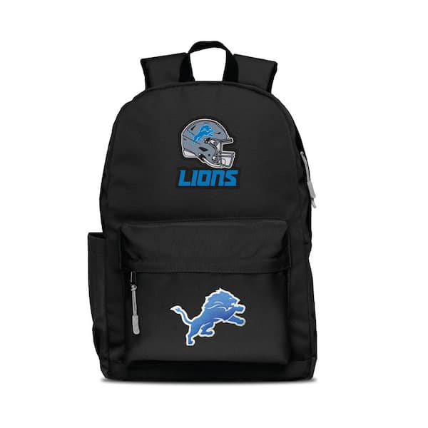 Mojo Detroit Lions 2-Logo 17 in. Black Campus Laptop Backpack