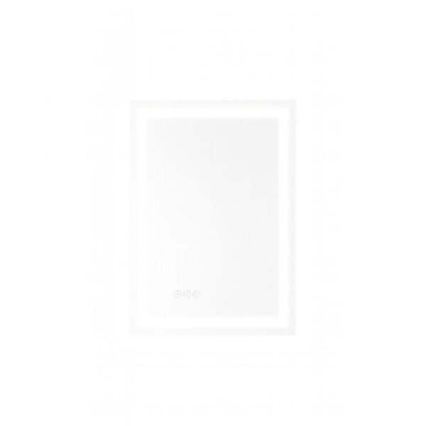 24 in. W x 36 in. H Rectangular Frameless LED Anti-Fog Dimmable Wall Bathroom Vanity Mirror in Silver