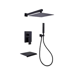 Single Handle 1-Spray Shower Faucet 4.4 GPM with Pressure Balance in. Matte Black