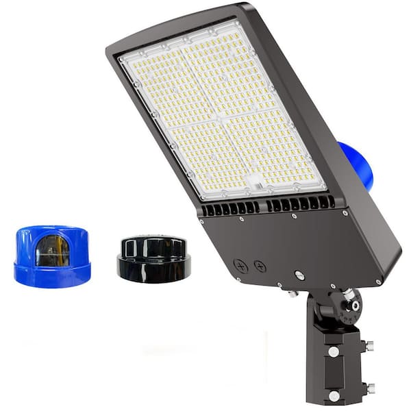 300-Watt 45000 Lumen LED Shoebox Parking Lot Work Light Dusk to Dawn Photocell Outdoor Pole Mounted