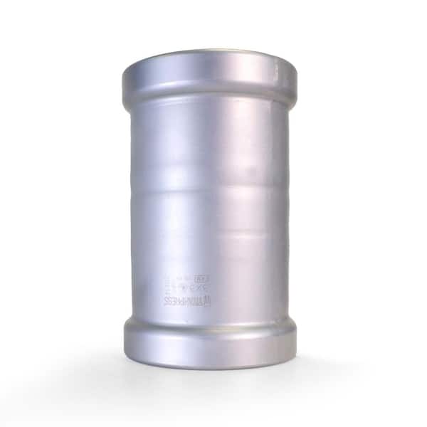 Titan Press 2-1/2" Carbon Steel Press Coupling No Stop with Green Dot, EPDM Seal, for General Plumbing Applications