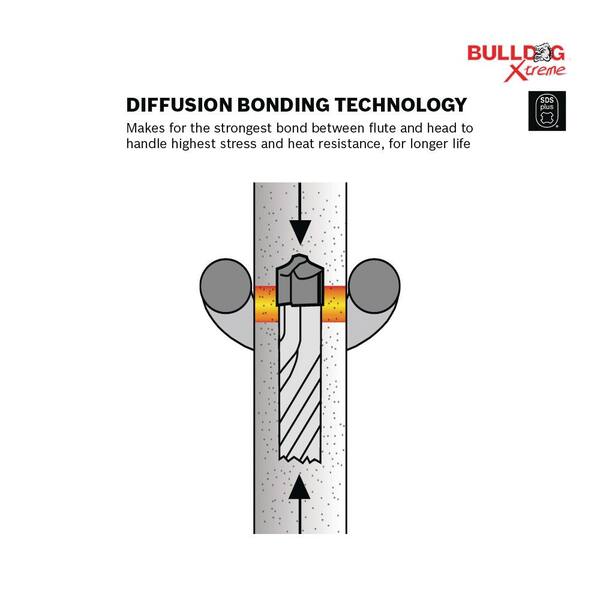 x 4 in x 6-1/2 in Bulldog Xtreme 3/16 in 2PK SDS-Plus CarbideRotary H.Drill 