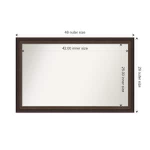 Lara Bronze 46.5 in. x 29.5 in. Custom Non-Beveled Wood FramedBathroom Vanity Wall Mirror