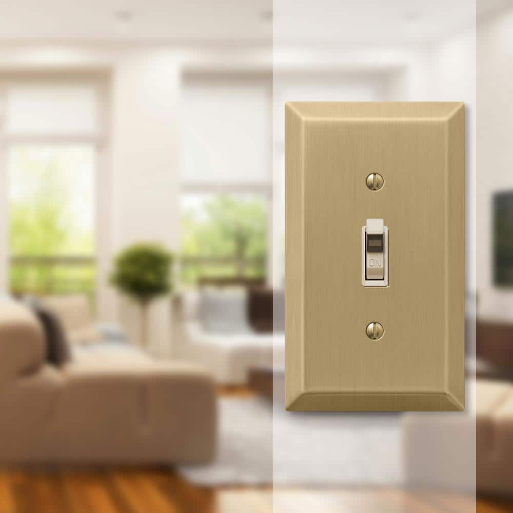 Brushed Bronze Single Toggle Steel Wall Plate