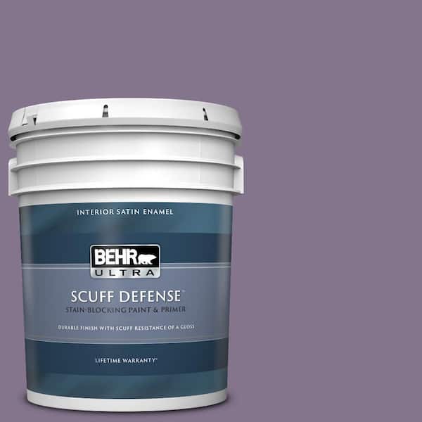 BEHR ULTRA 5 gal. #S100-5 Purple Potion Extra Durable Satin Enamel Interior Paint & Primer