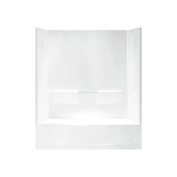STERLING Performa 29 in. x 60 in. x 75.5 in. Bath and Shower Kit Left-Hand Drain in White