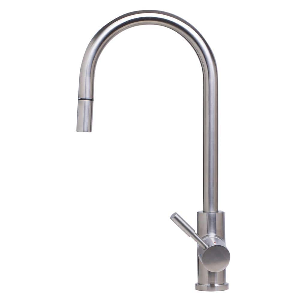 Brushed Stainless Steel Pull Down Kitchen Faucet with Spray