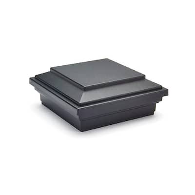 Enhance 4 in. x 4 in. Charcoal Black Composite Post Cap-Flat
