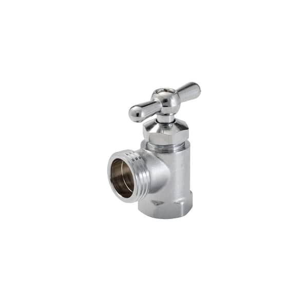 1/2 in. FIP x 3/4 in. MHT Chrome-Plated Brass Front Operated Washing Machine Valve