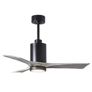 Patricia 42 in. Integrated LED Indoor/Outdoor Matte Black Ceiling Fan with Light with Remote Control and Wall Control