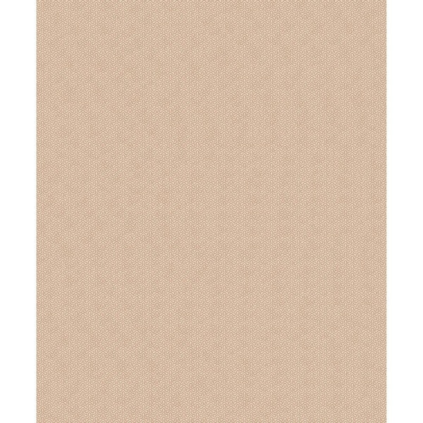 Seabrook Designs Ivory and Terra Cotta Spiro Geometric Paper Non-Woven Unpasted Wallpaper Roll (covers 56 sq. ft.)