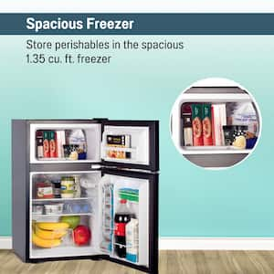 19 in. 3.2 cu. ft. 110V Compact 2-Door Mini Refrigerator in Stainless with Reversible Door