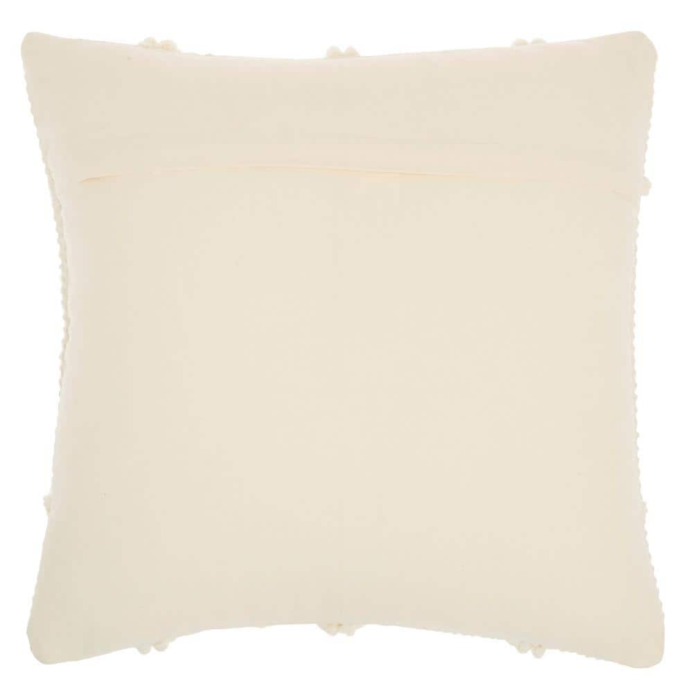 Ivory Diamond Lattice 18" Square Cotton Throw Pillow