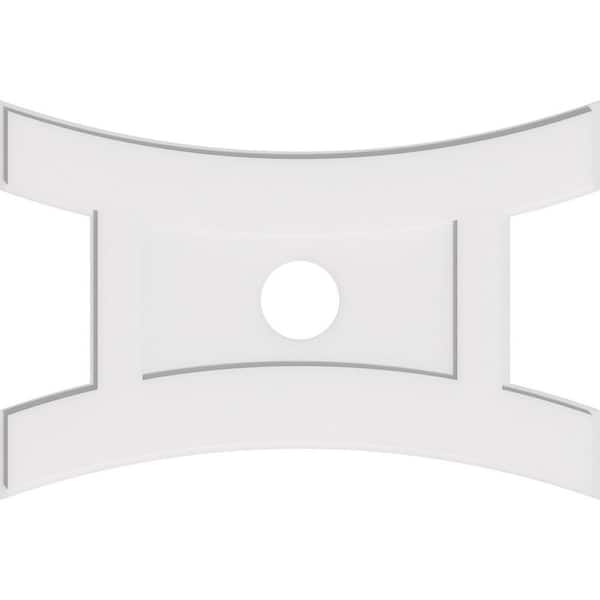Ekena Millwork 38 in. W x 25-3/8 in. H x 5 in. ID x 1 in. P Haven Architectural Grade PVC Contemporary Ceiling Medallion