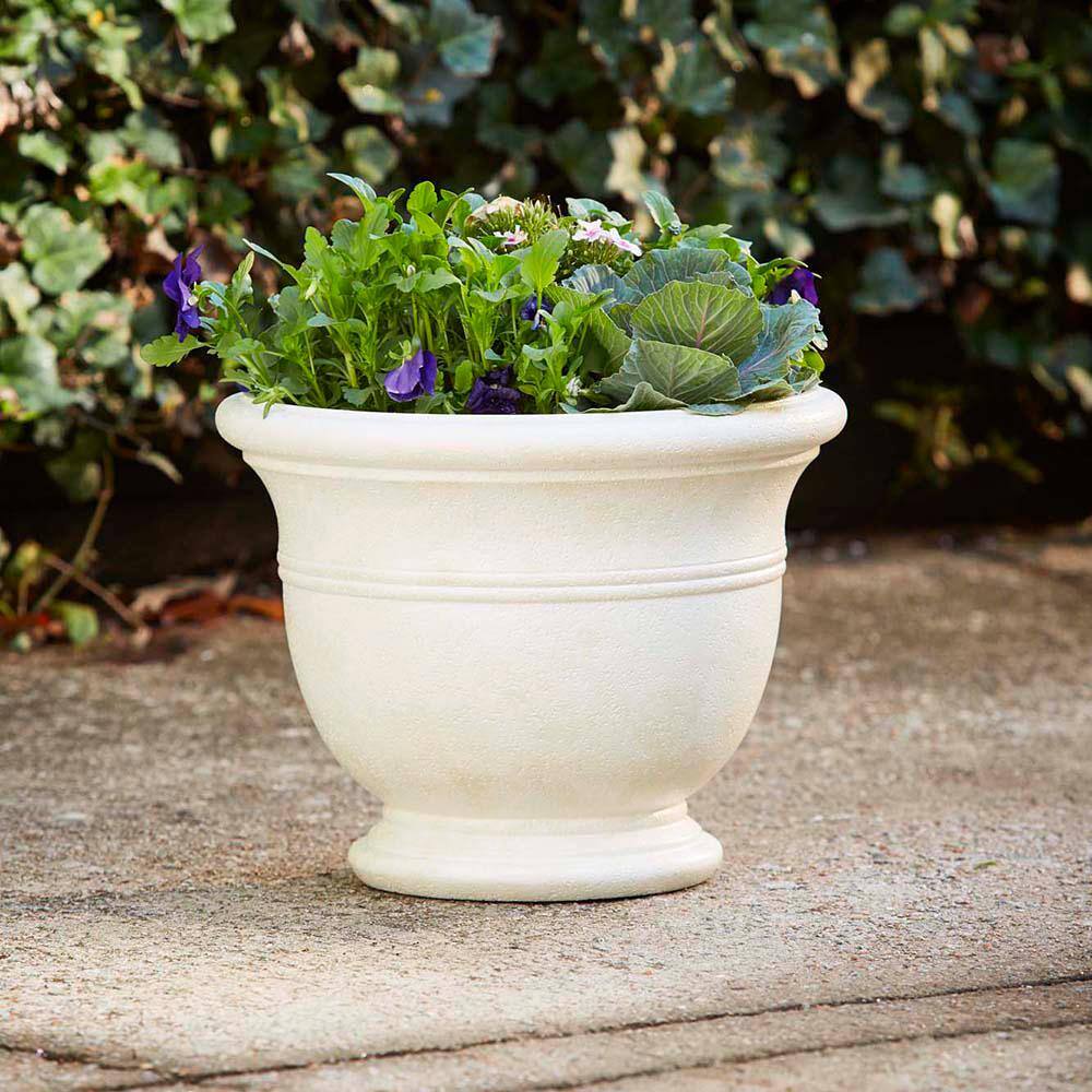 Ivory Resin Composite Outdoor Planter Urn