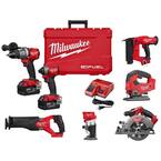 M18 FUEL 18V Lithium-Ion Brushless Cordless Combo Kit (4-Tool) with Compact Router, Jig Saw & 18-Gauge Brad Nailer